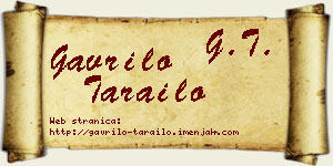 Gavrilo Tarailo vizit kartica